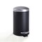 4.5 Liter(1.2 Gallon) Round Trash Can with Plastic Inner Bucket (BLK+SN)